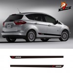 Car Accessories Car VehiCar Accessories Car Vinyl Sticker Decals Racing Sport Auto Stickers Car Side Stripes Side Skirts Graphics for Ford C MAX